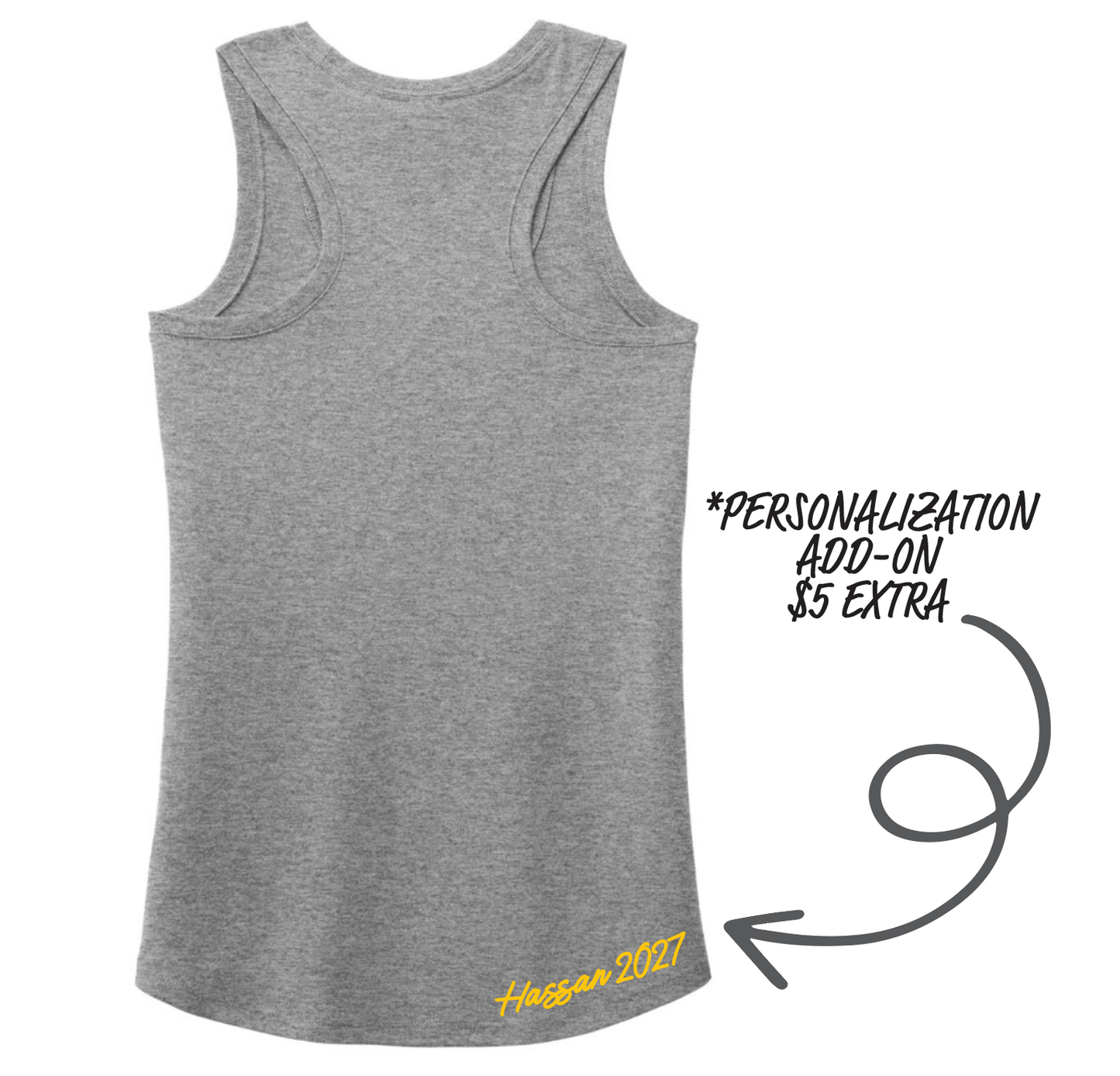 Custom Sport Specific Gear - NEW Women's Racerback Tank (Available in Heather Grey & Black)