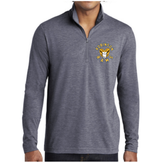 1/4 Zip (Embroidered) - Navy Heather