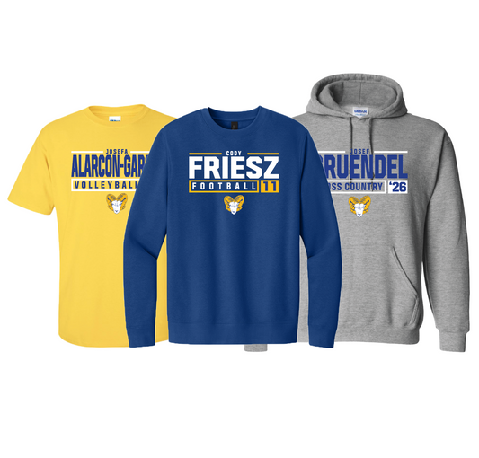 Custom Personalized Gear - Tee, Crewneck Sweatshirt, Hoodie