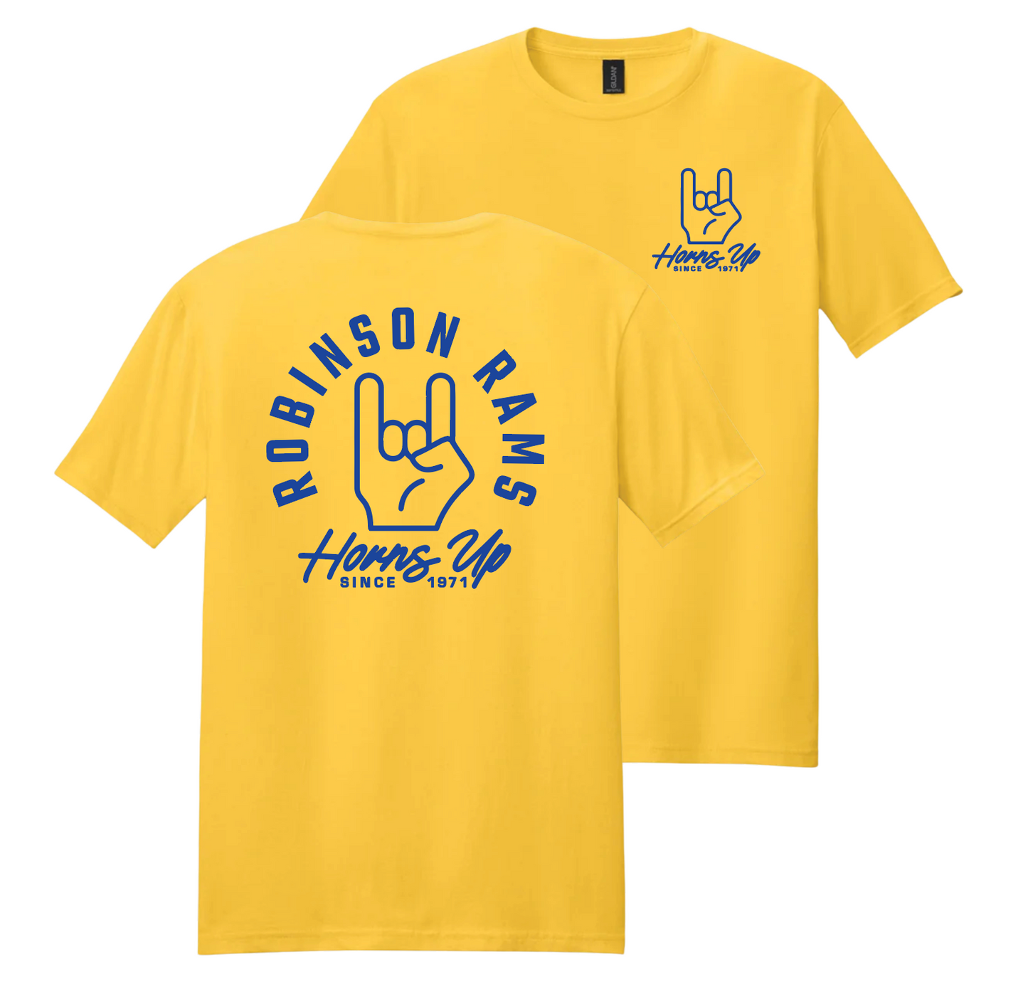 Tee - NEW Horns Up Gold