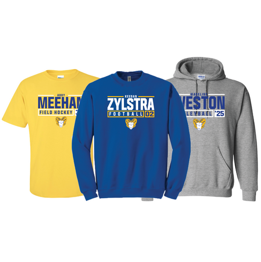 Custom Personalized Gear - Tee, Crewneck Sweatshirt, Hoodie