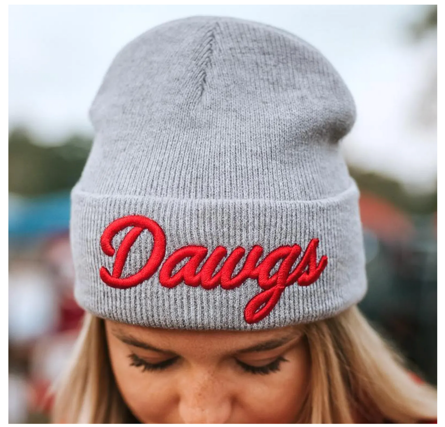 Unisex 3D Puff Embroidered Rams Cuffed Beanie